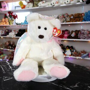 TY Beanie Buddy - Halo the Bear | ​MWMT New Mint Tags | Retired | Rare | Vintage